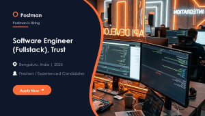 Postman Software Engineer (Fullstack, frontend-heavy), Product Trust official job information banner