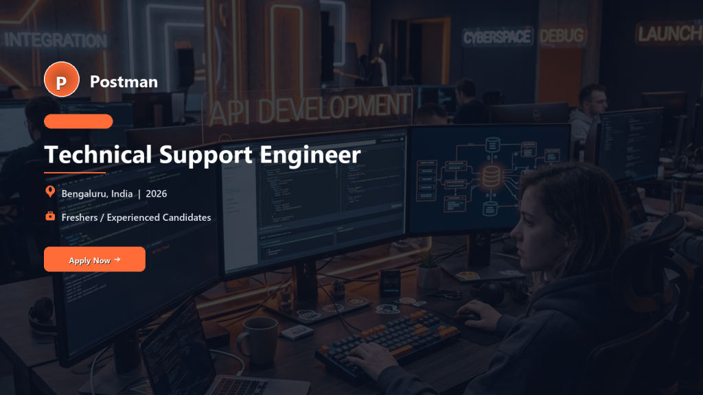 Postman Technical Support Engineer official job information banner