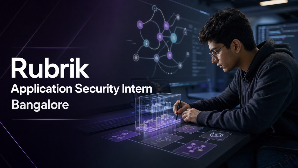 Rubrik Application Security Intern official job information banner