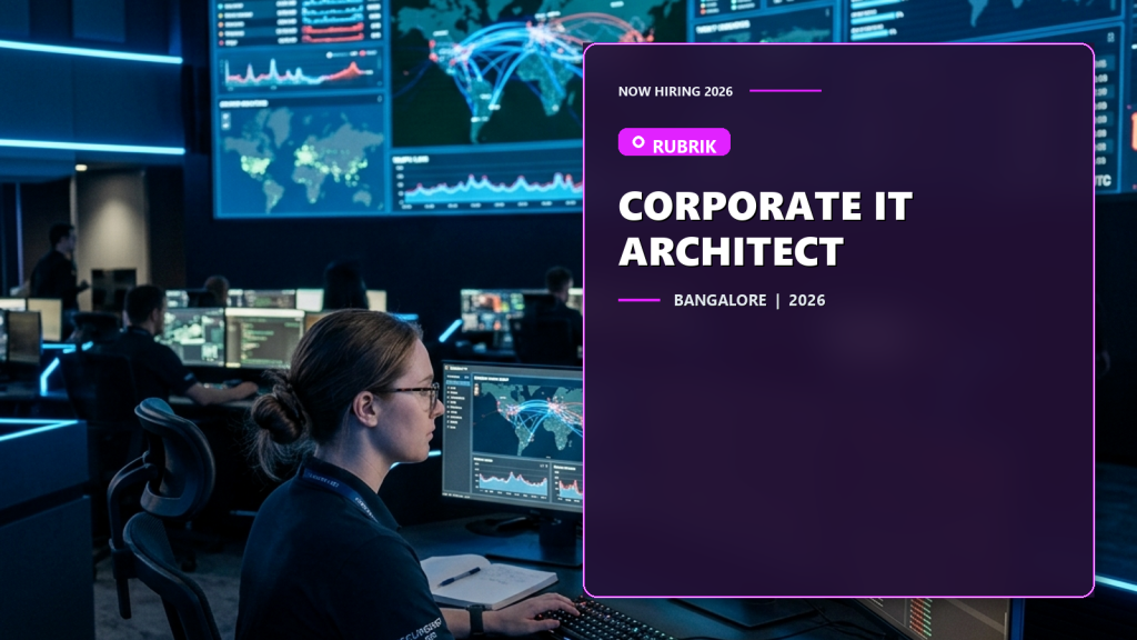 Rubrik Corporate IT Architect official job information banner