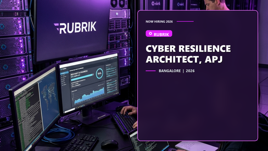 Rubrik Cyber Resilience Architect, APJ official job information banner