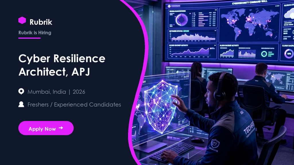 Rubrik Cyber Resilience Architect, APJ official job information banner