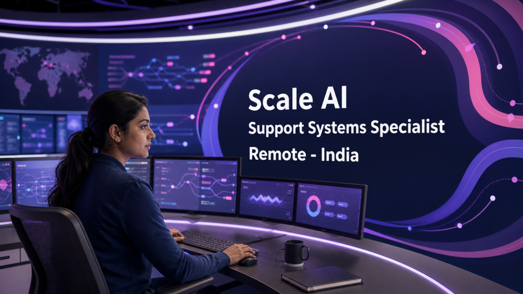 Scale AI SME, Support Systems Specialist official job information banner