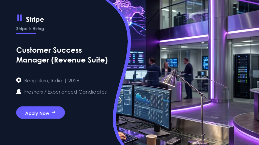 Stripe Customer Success Manager (Revenue Suite) official job information banner