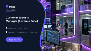 Stripe Customer Success Manager (Revenue Suite) official job information banner