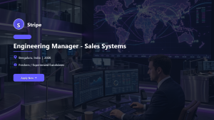 Stripe Engineering Manager - Sales Systems official job information banner