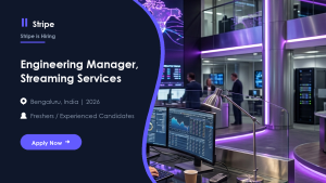 Stripe Engineering Manager, Streaming Services official job information banner