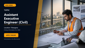 TGPSC hiring 2026 Assistant Executive Engineer (Civil) job in Telangana