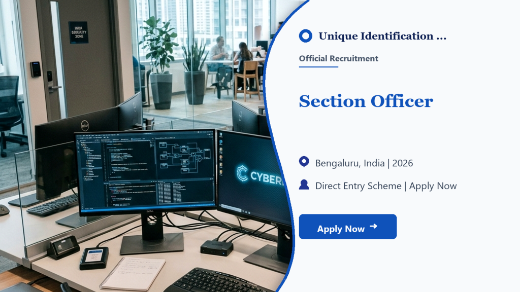 UIDAI Section Officer official job information banner