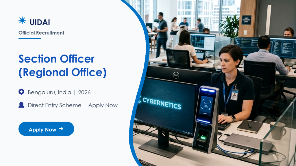 UIDAI Section Officer official job information banner