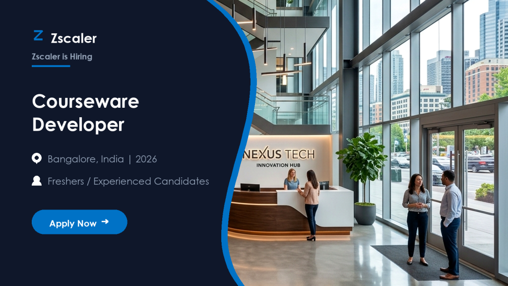 Zscaler Courseware Developer official job information banner