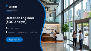 Zscaler Detection Engineer (SOC Analyst) - Night Shift official job information banner