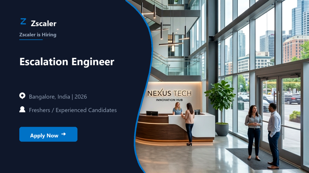 Zscaler Escalation Engineer official job information banner