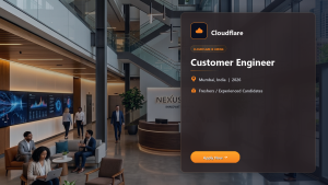 Cloudflare Customer Engineer official job information banner