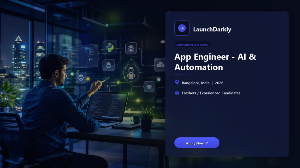 LaunchDarkly App Engineer (AI & Automation) official job information banner