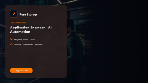 Pure Storage Application Engineer (AI Automation) official job information banner